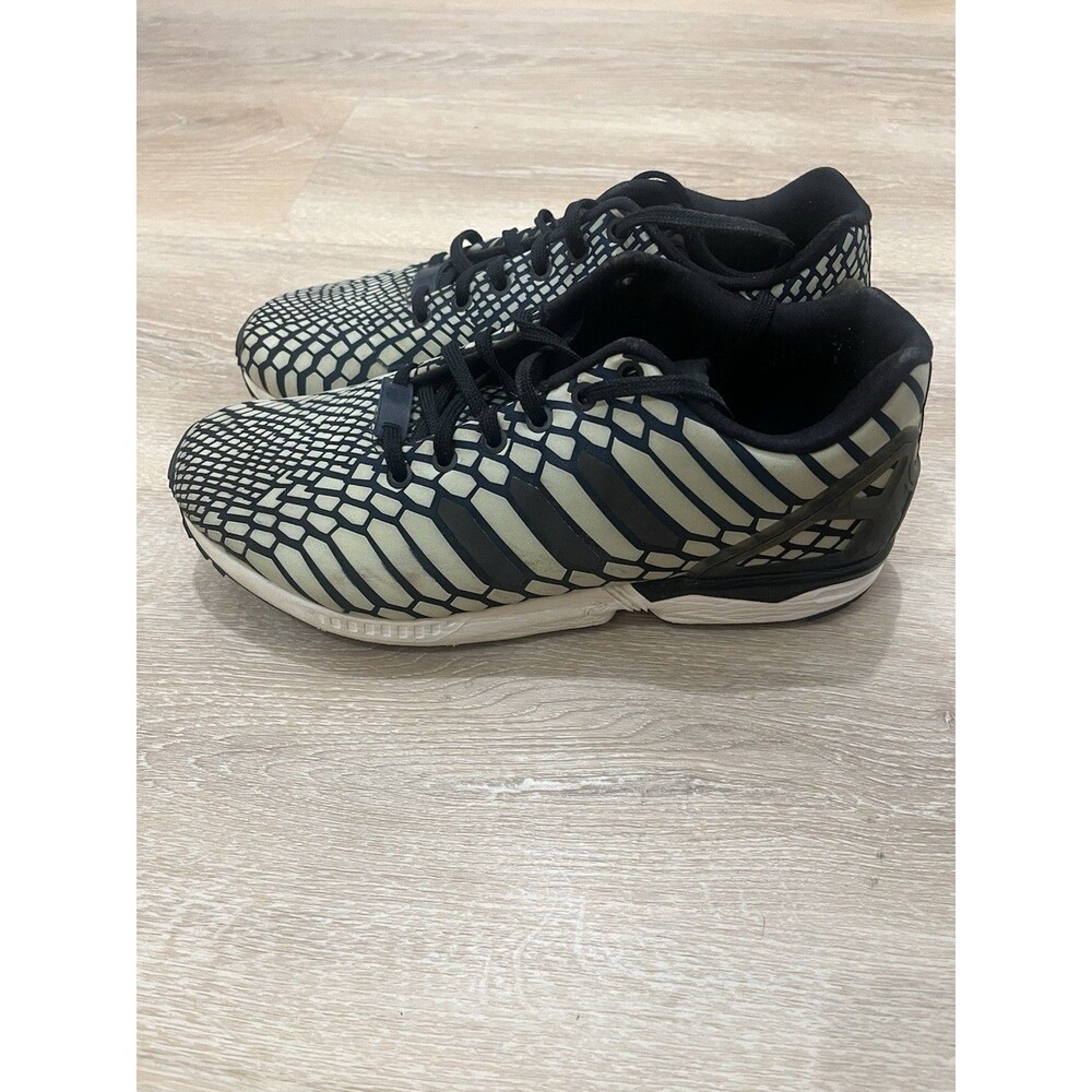 Adidas Originals ZX FLUX XENO Reflective Silver Glow Snake  Men’s 9.5 shoes
